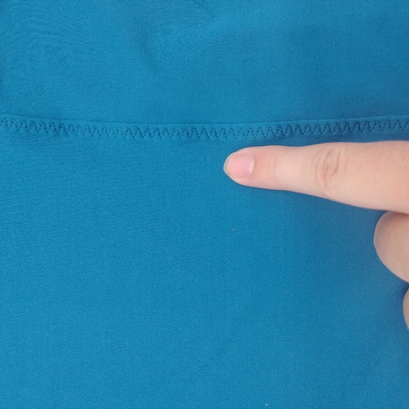 NEW Moda International VS ☆ 90s Y2K Blue Silk Beaded Stretch Tank Blouse Medium - Picture 13 of 16